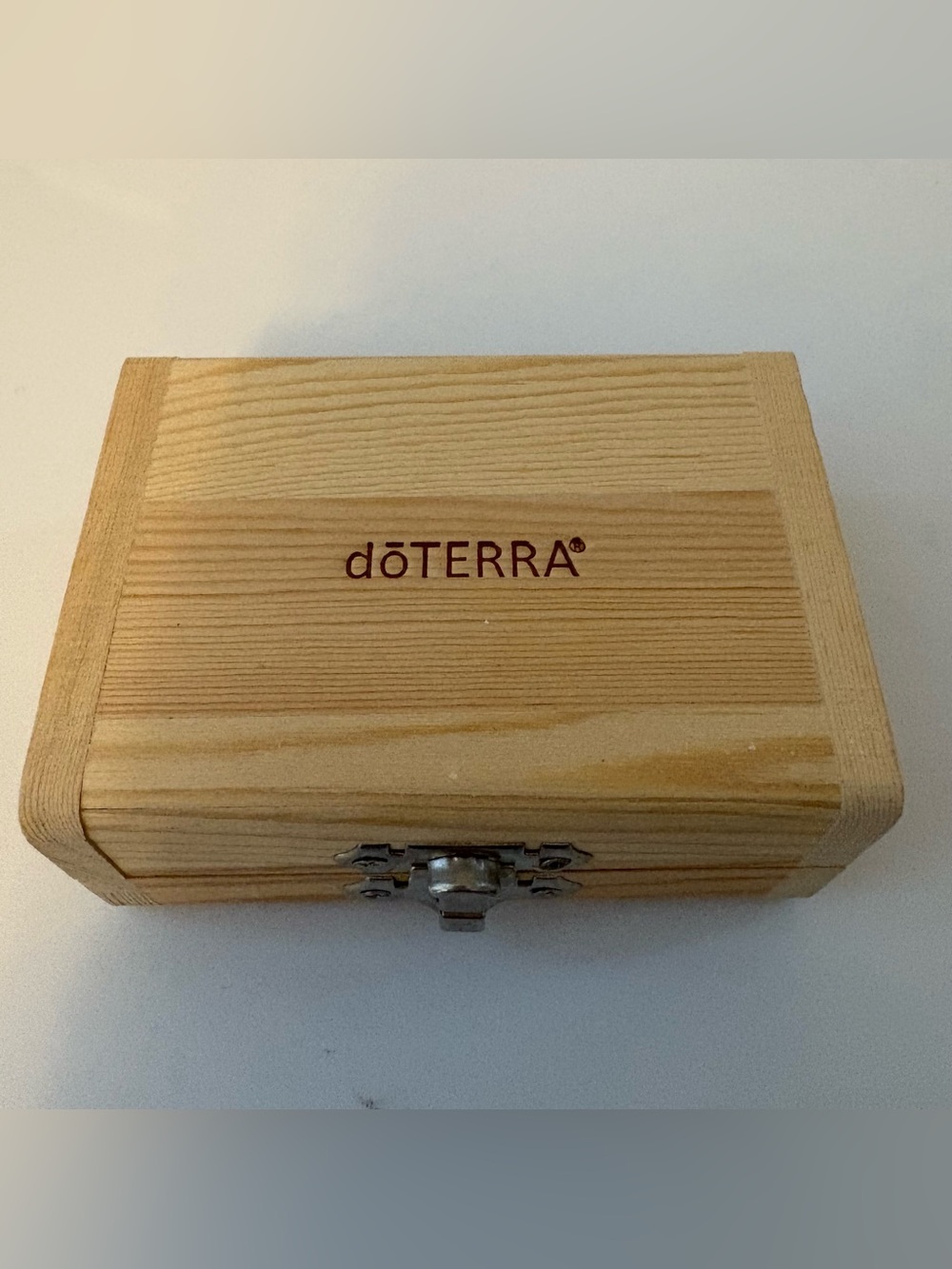 Doterra small wooden storage box travel size